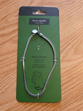 Kate Spade Silver Phone Charm Strap